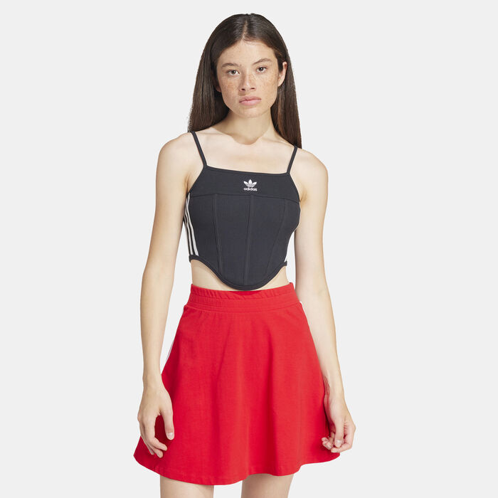 adidas Originals Women's Adicolor 3-Stripes Corset Black image number 0