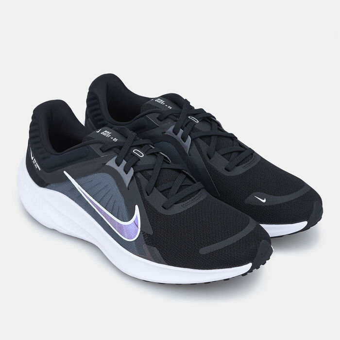 Nike Women's Quest 5 Road Running Shoe Black image number 1