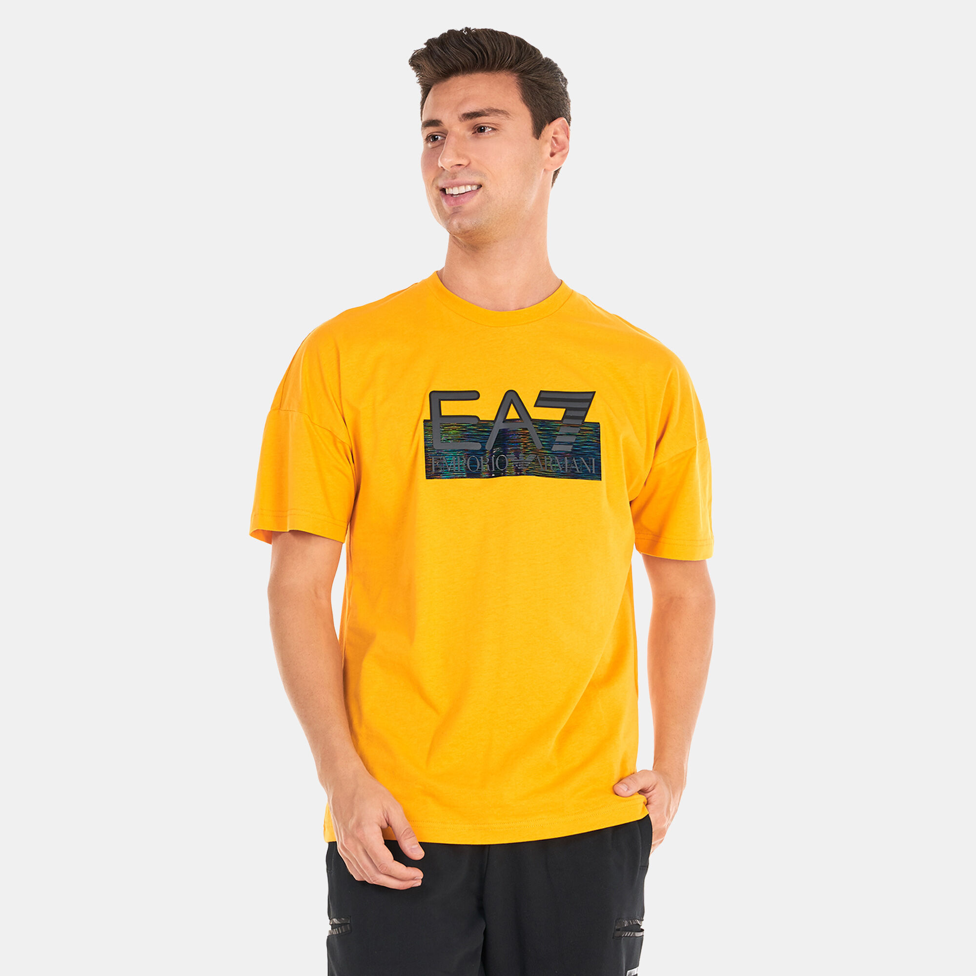 Yellow armani t shirt online