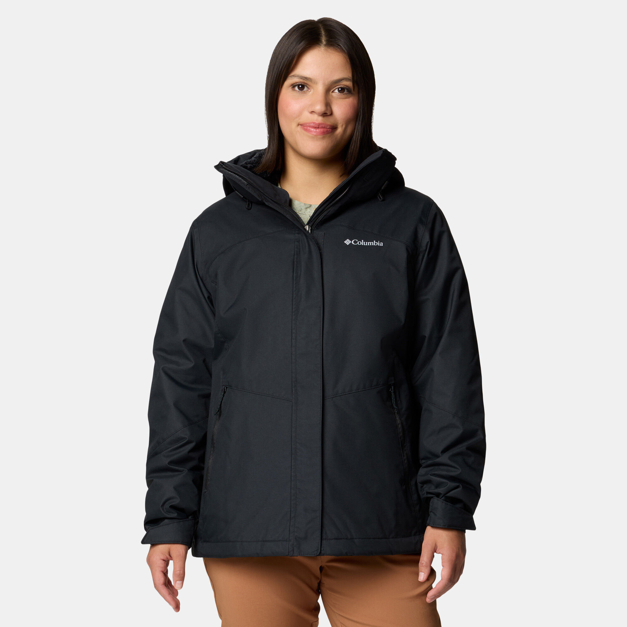 Women s Bugaboo II Fleece Interchange Hiking Jacket Black Columbia in Kuwait SSS