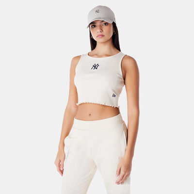 New Era Women's MLB New York Yankees Crop Top Beige