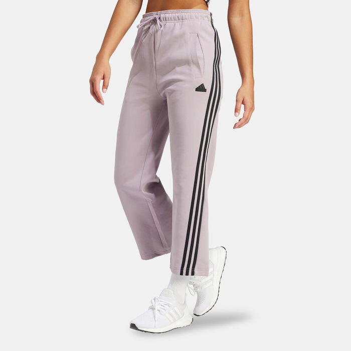adidas Women's Future Icons 3-Stripes Open Hem Pants Purple image number 0