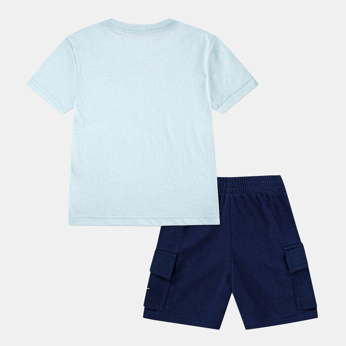 Nike Kids' Pocket T-Shirt and French Terry Shorts Set Blue image number 1