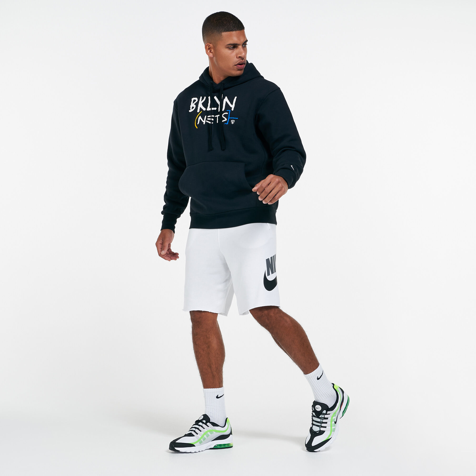 Buy Nike Men s NBA Brooklyn Nets City Edition Hoodie Black in