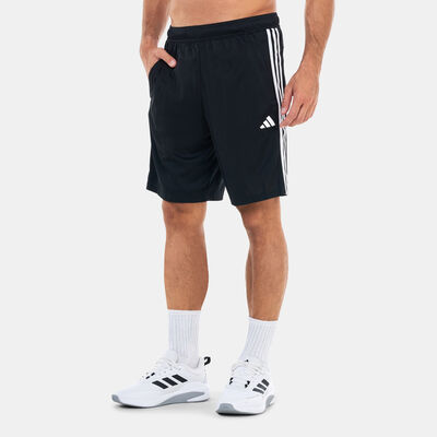 adidas Men's Train Essentials Pique 3-Stripes Training Shorts Black