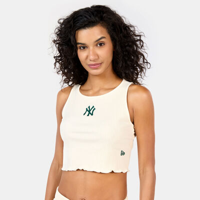 New Era Women's MLB New York Yankees Crop Top Beige
