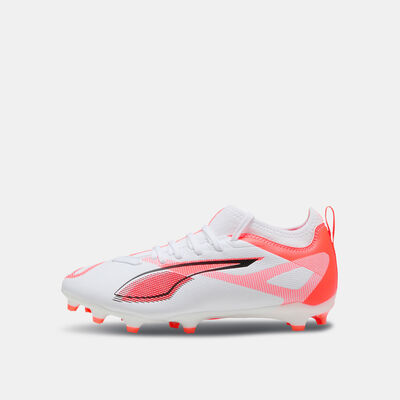 PUMA Kids' ULTRA 5 MATCH Firm Ground/Artificial Ground Football Shoes White