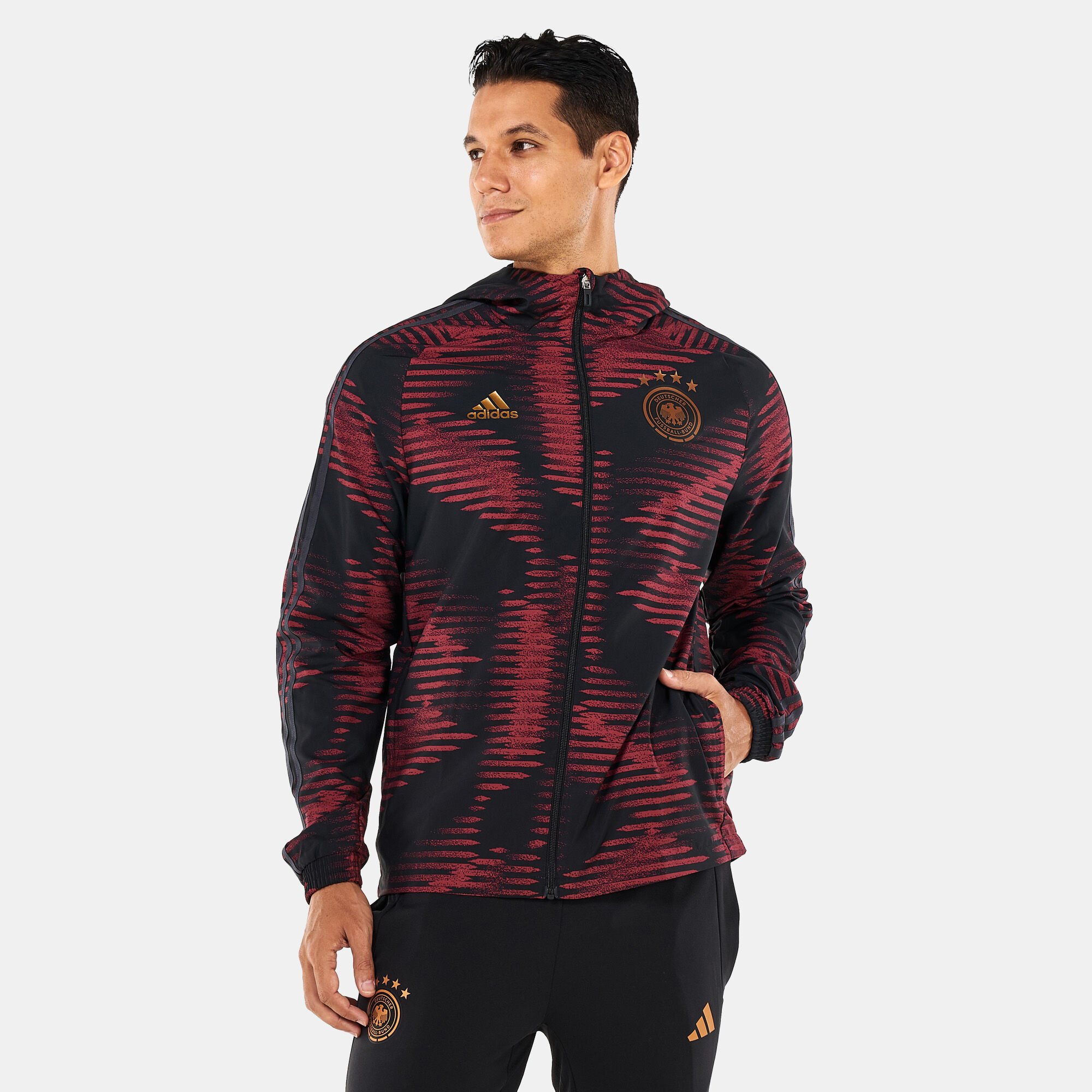 Men s Germany DNA Windbreaker Hooded Jacket Black adidas in Kuwait SSS