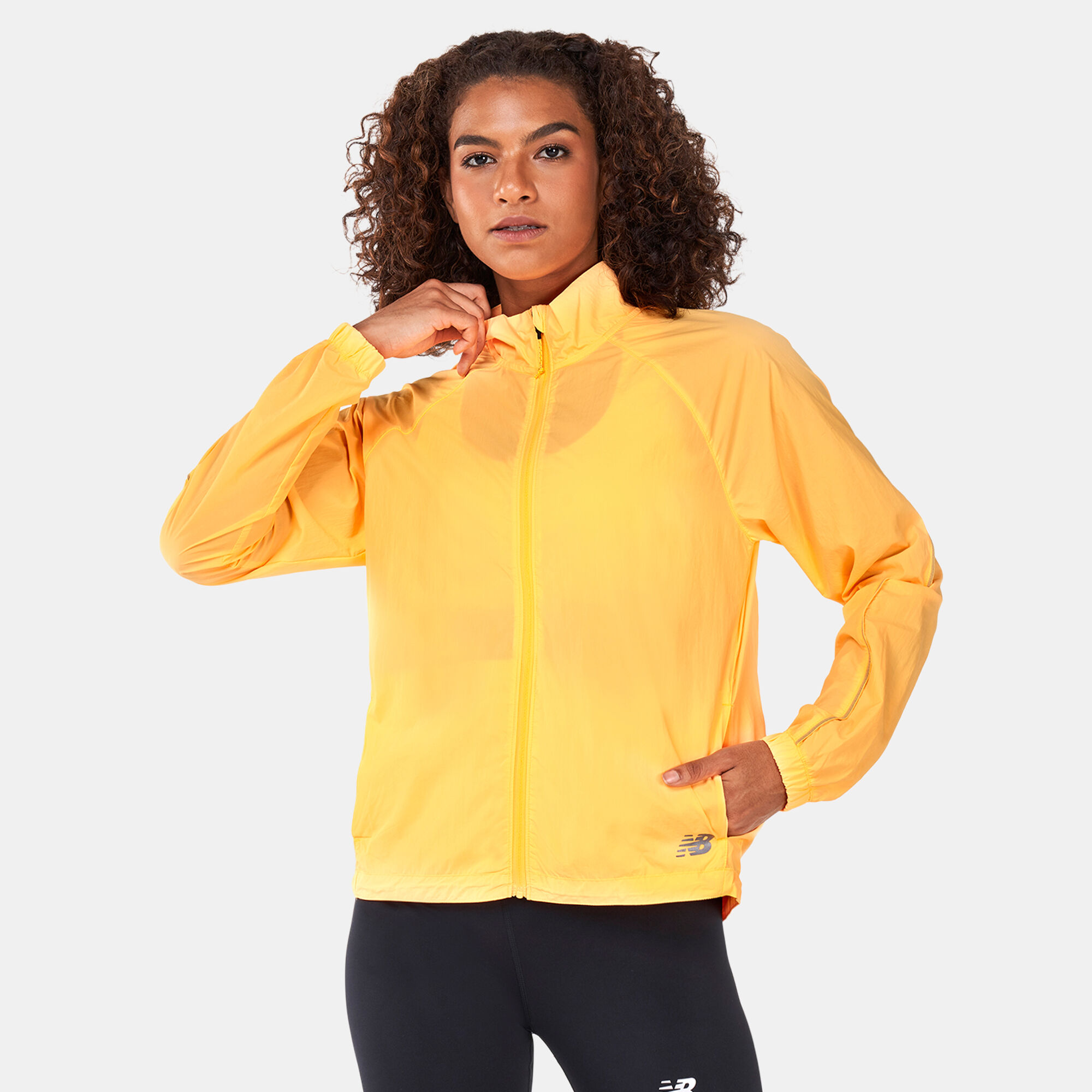 Ladies yellow cheap running jacket