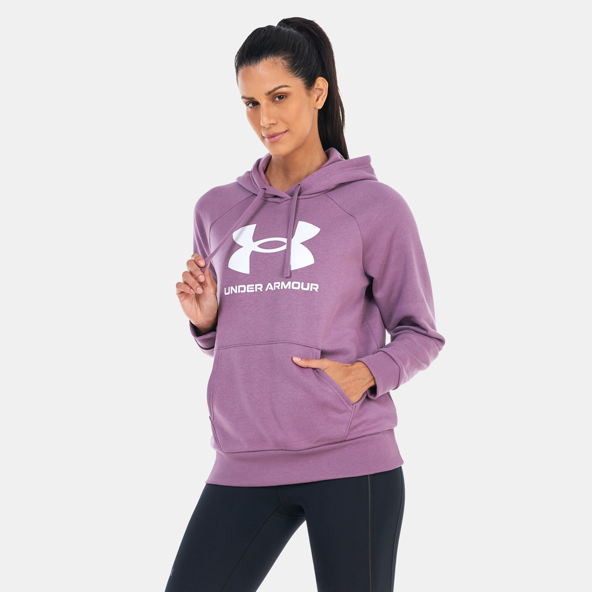 Purple under top armour hoodie women's
