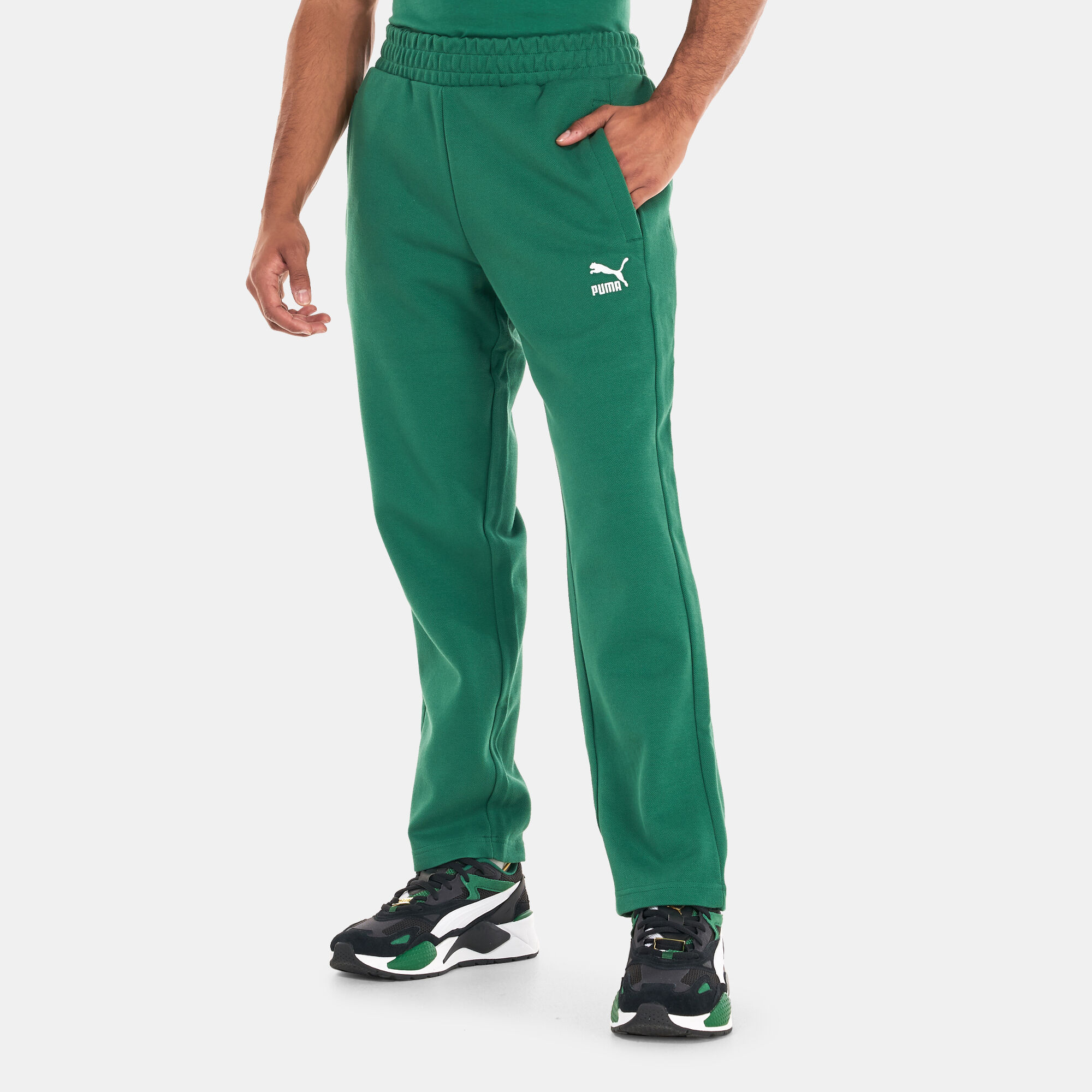 Mens green track pants top