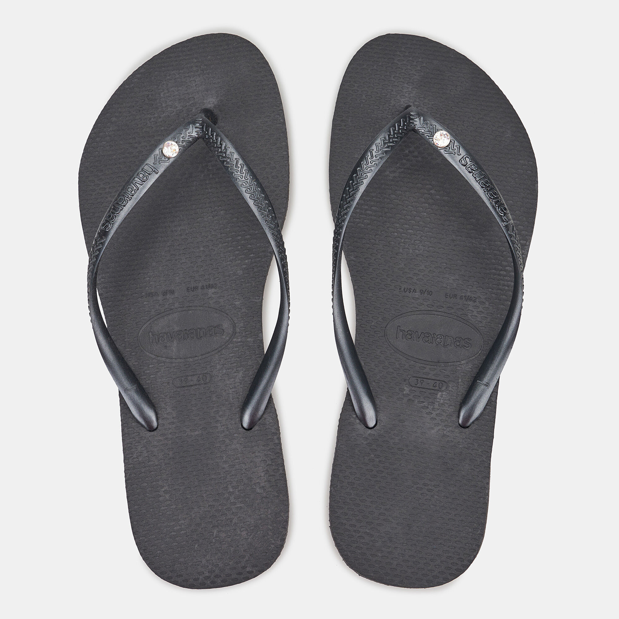Havaianas slim crystal glamour black top