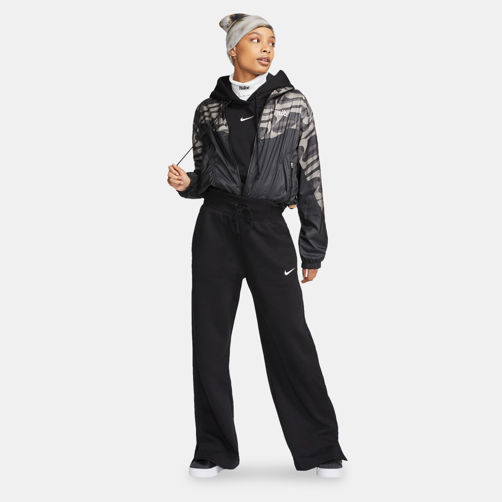 Women s Sportswear Phoenix Fleece Wide Leg Track Pants Black Nike in Kuwait SSS