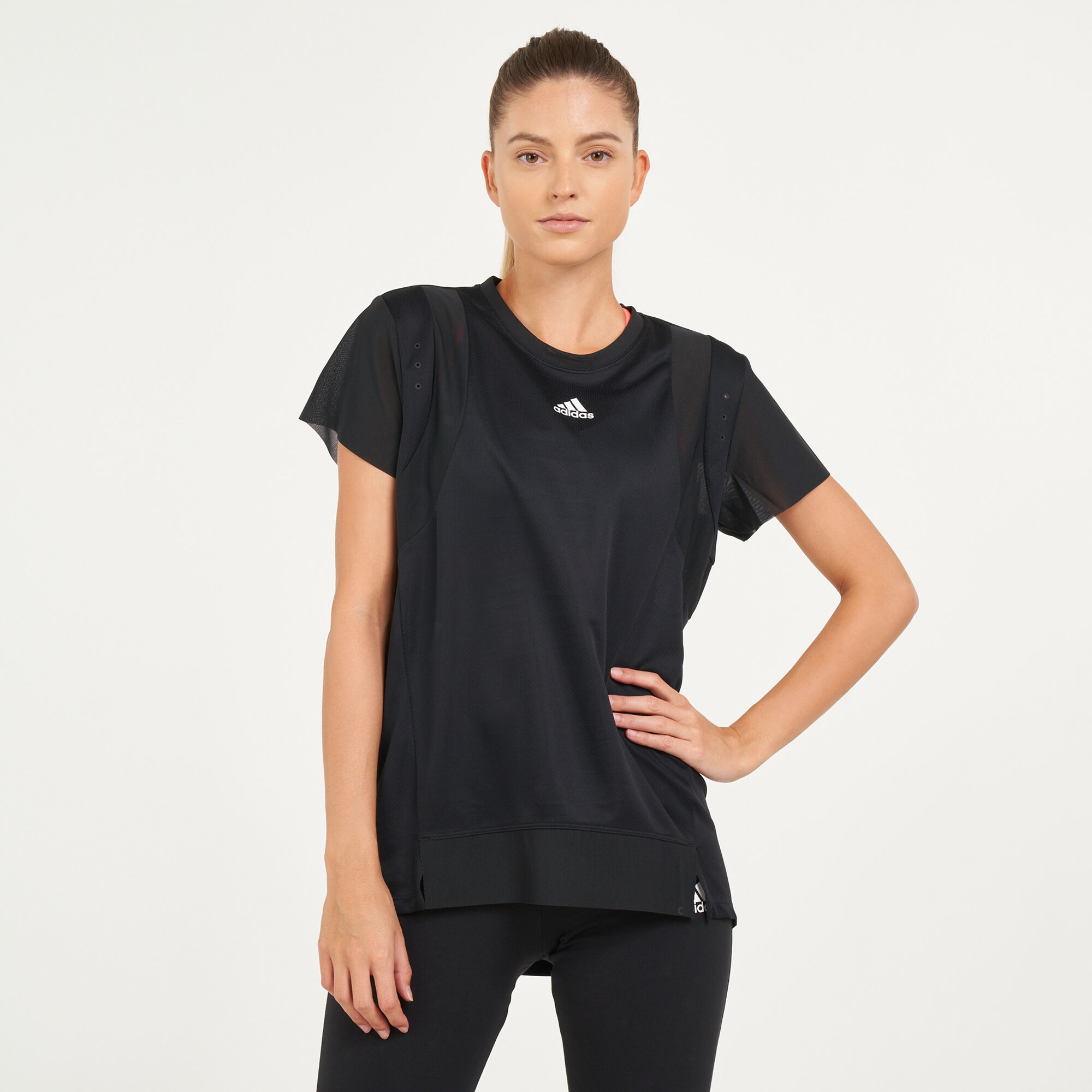 Adidas t shirt dam hot sale