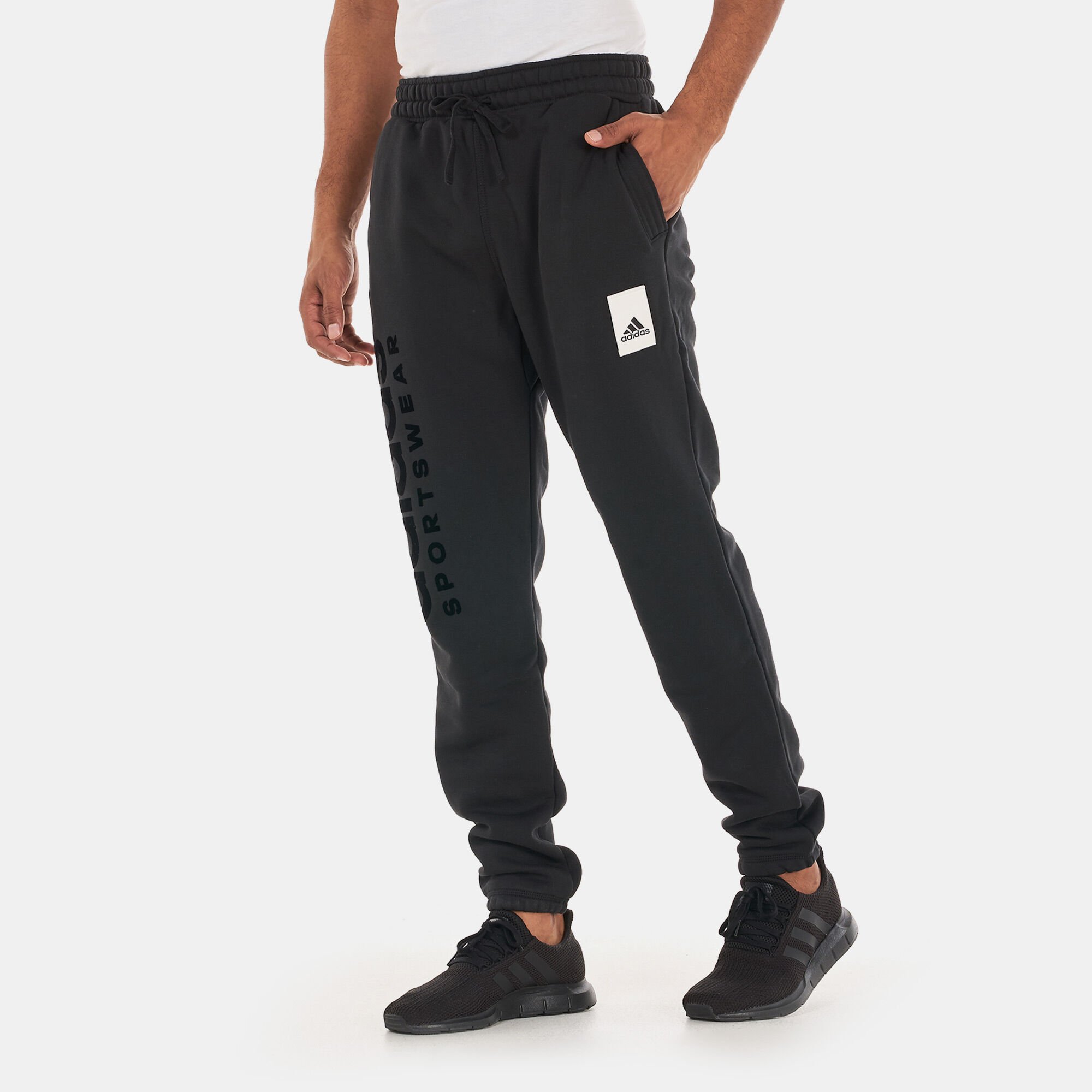 Men s Fleece Lounge Joggers Black adidas in Kuwait SSS