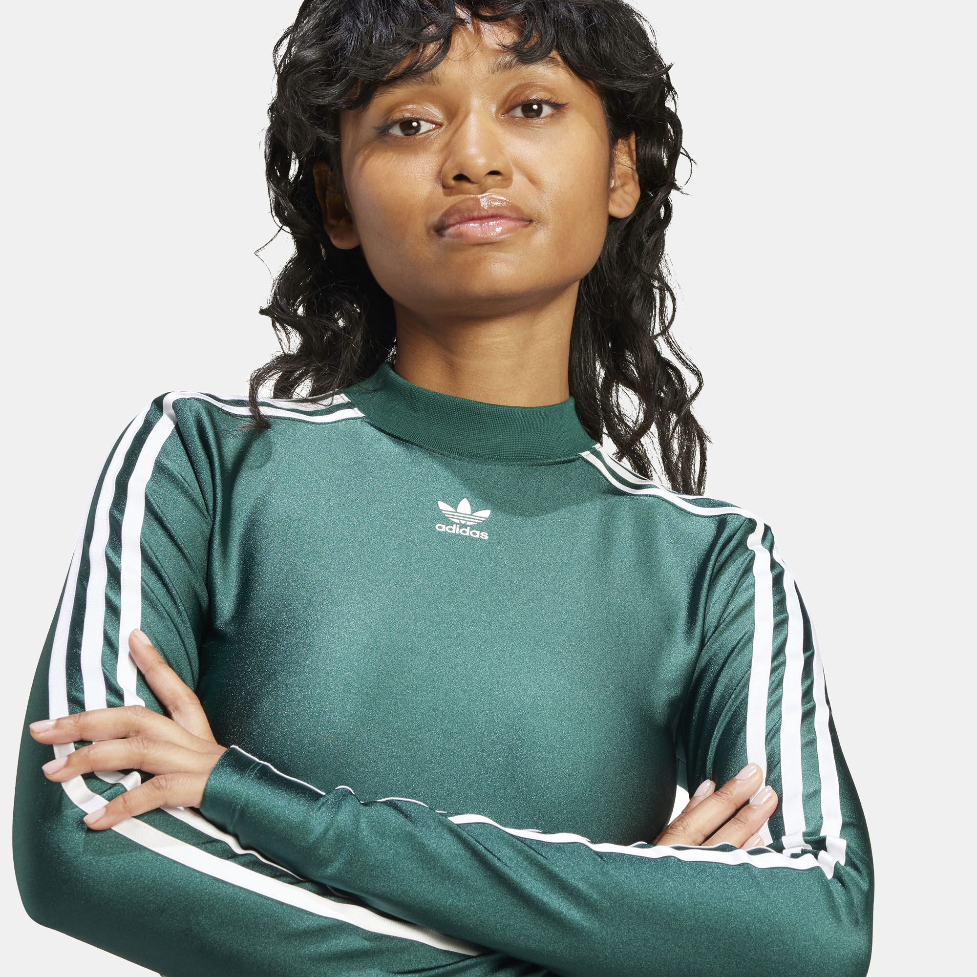Womens adidas 3 stripe long sleeve top outlet