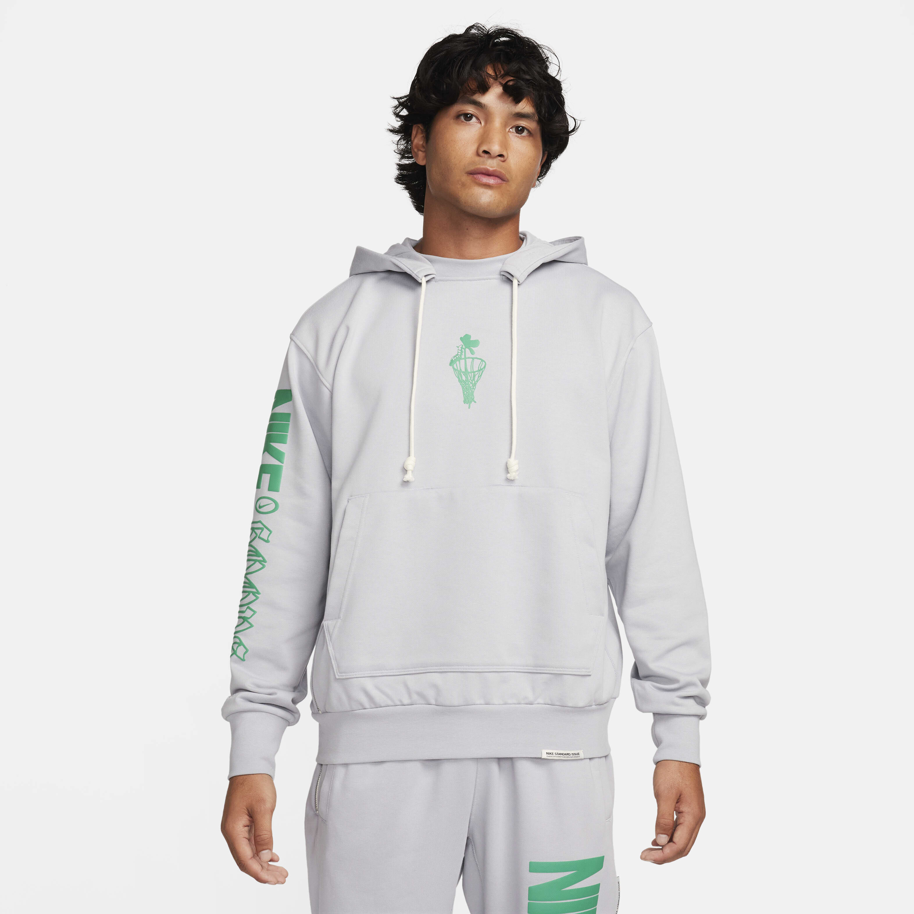Men s Standard Issue Dri FIT Hoodie Grey Nike in Kuwait SSS