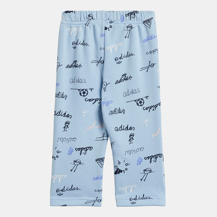 adidas Kids' Brand Love Sweatshirt and Sweatpants Set (Baby & Toddler) Blue image number 1