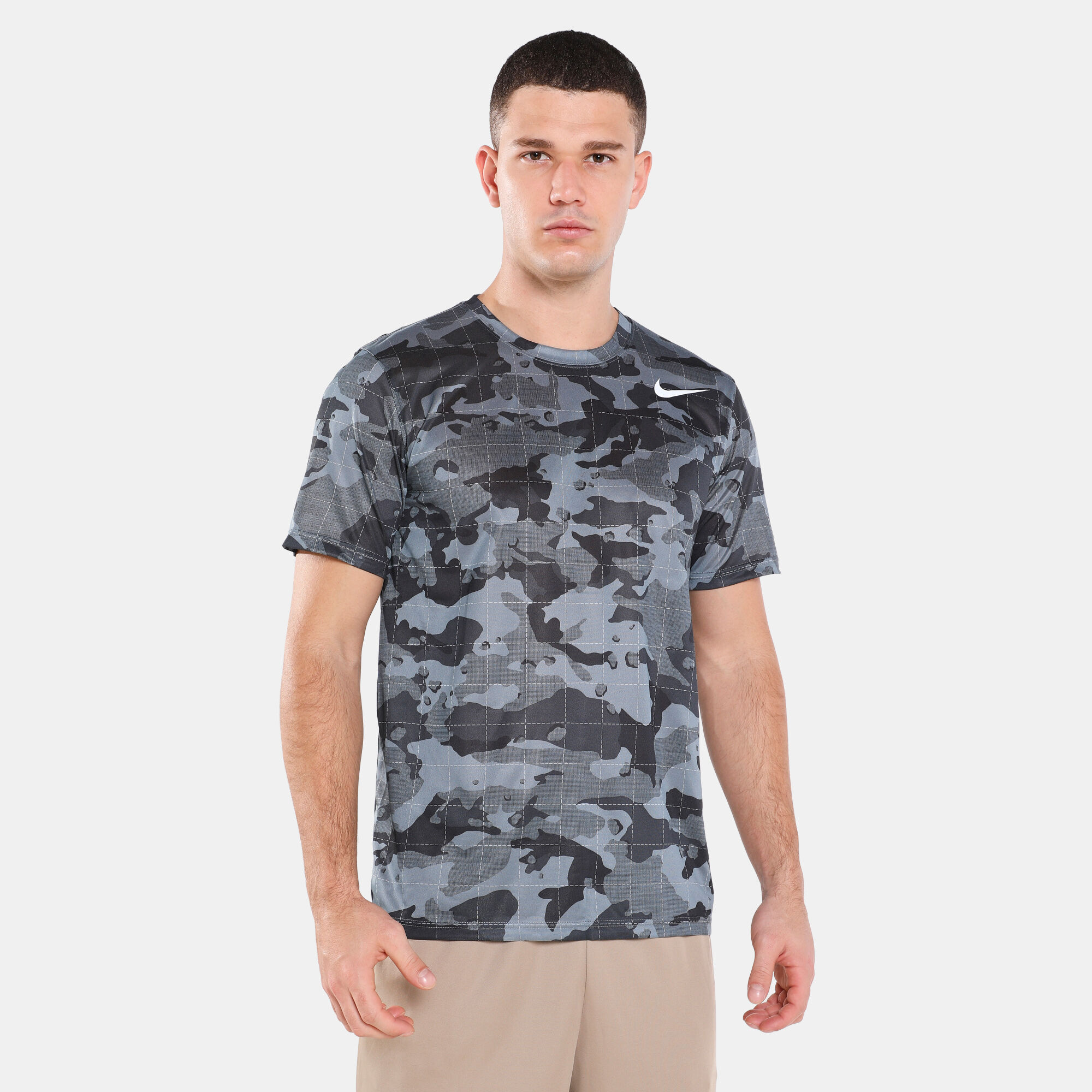 Men s Dri FIT Legend Camo Print Training T Shirt Grey Nike in Kuwait SSS