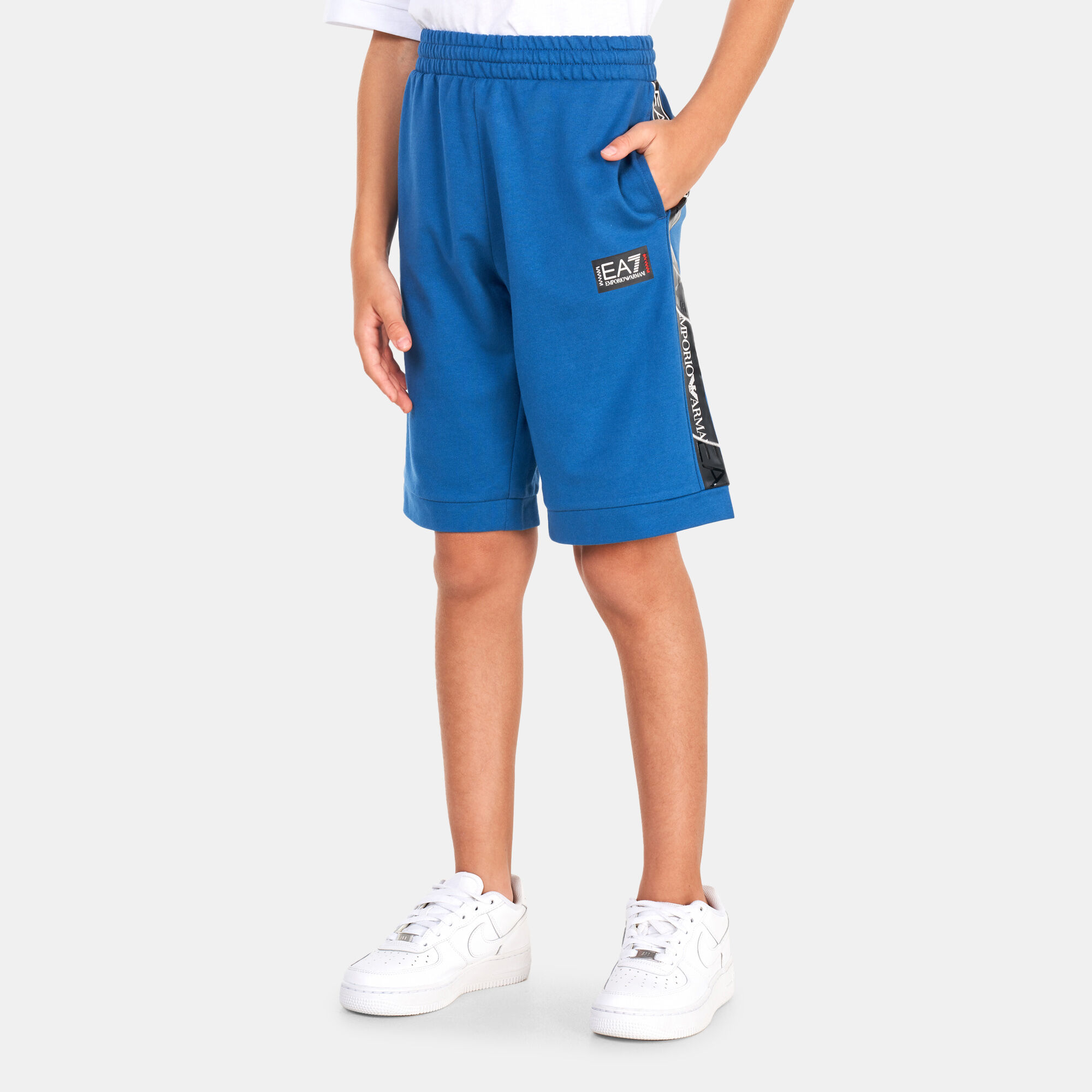Kids Logo Series Bermuda Shorts Blue EA7 Emporio Armani in Kuwait SSS
