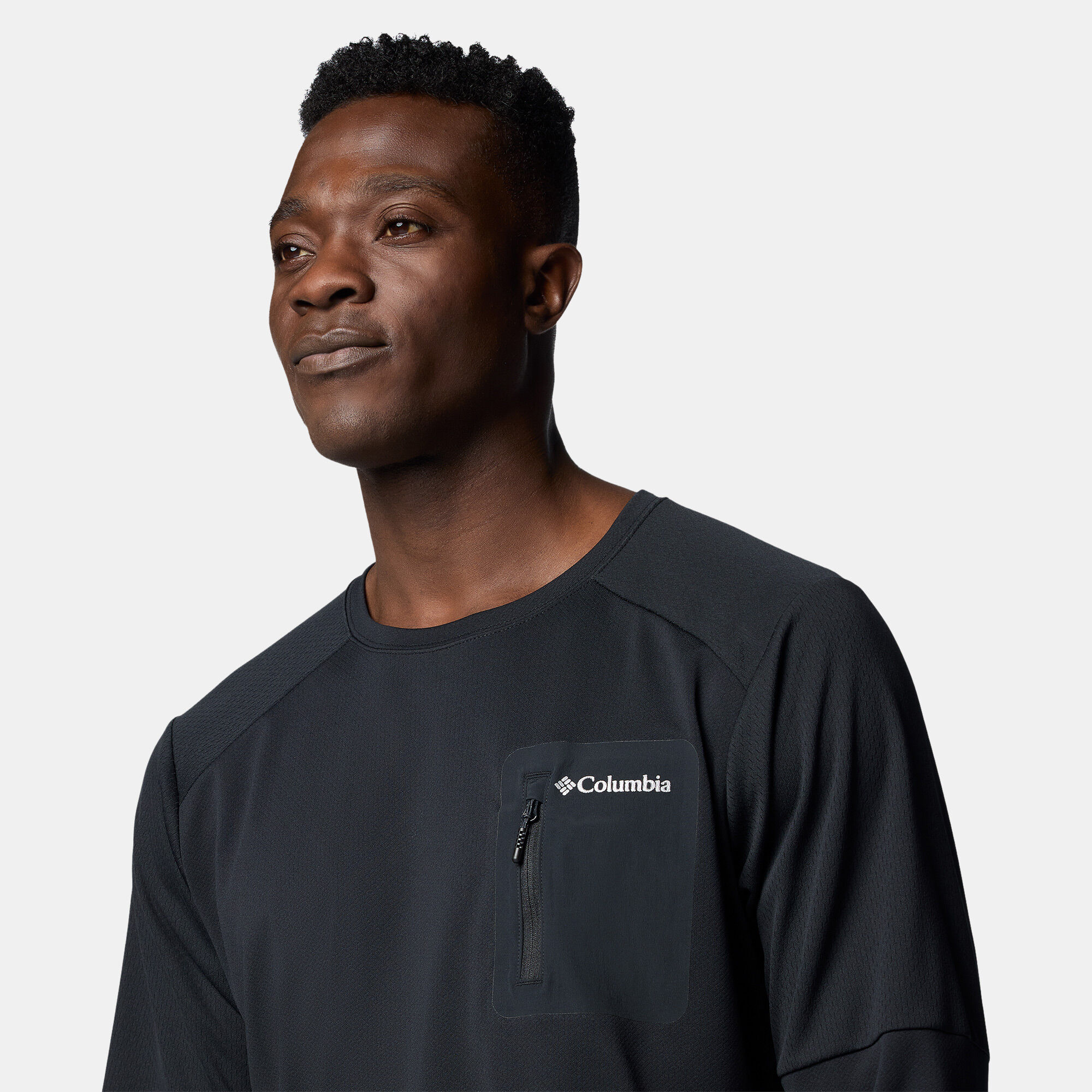 Men s Tech Knit Long Sleeve T Shirt Black Columbia in Kuwait SSS