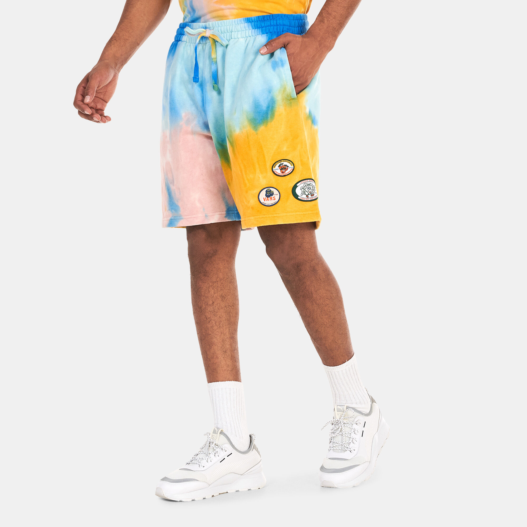 Vans yellow shorts on sale