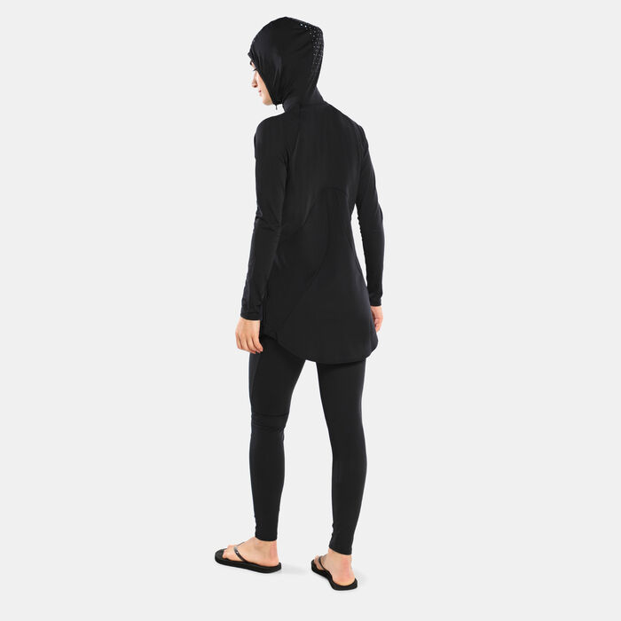 Speedo Women's HydroPro Modest Swimsuit Black image number 1