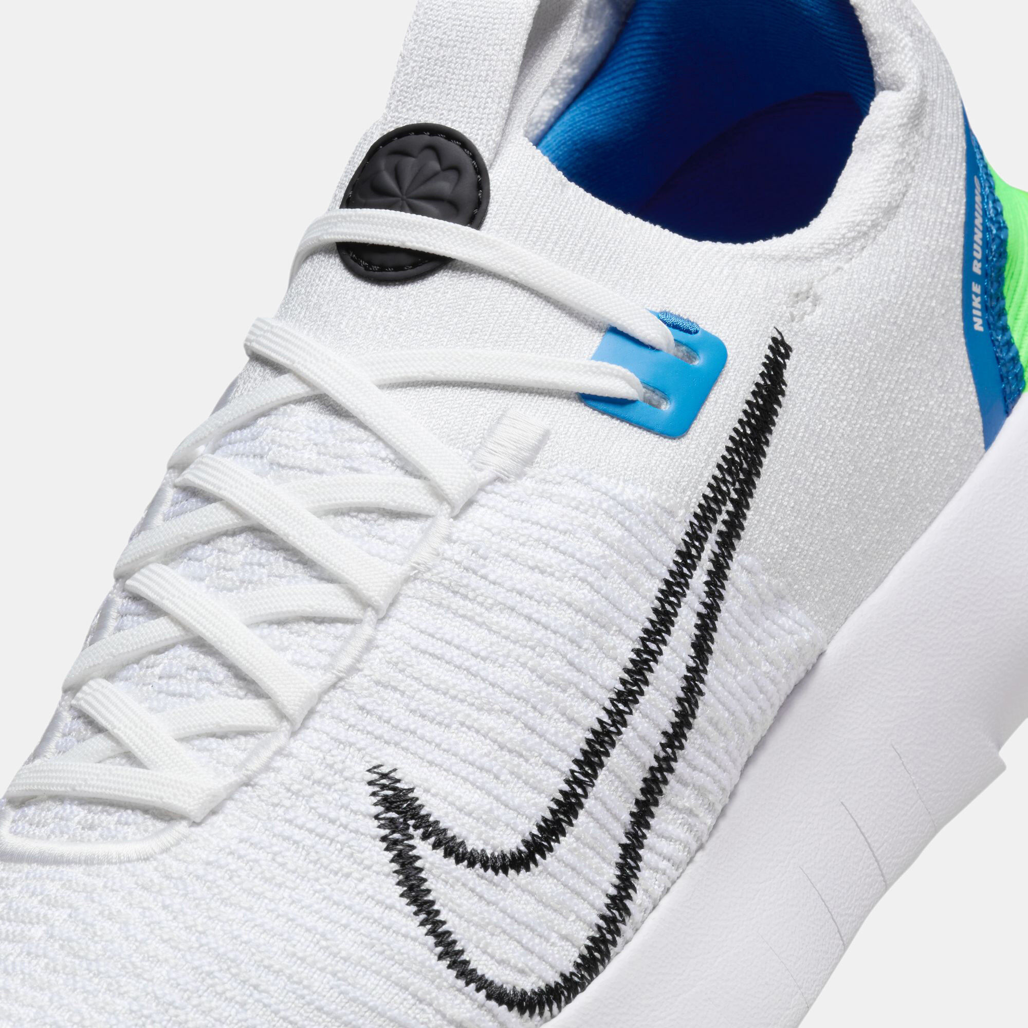 Nike men's free rn flyknit running shoe white online