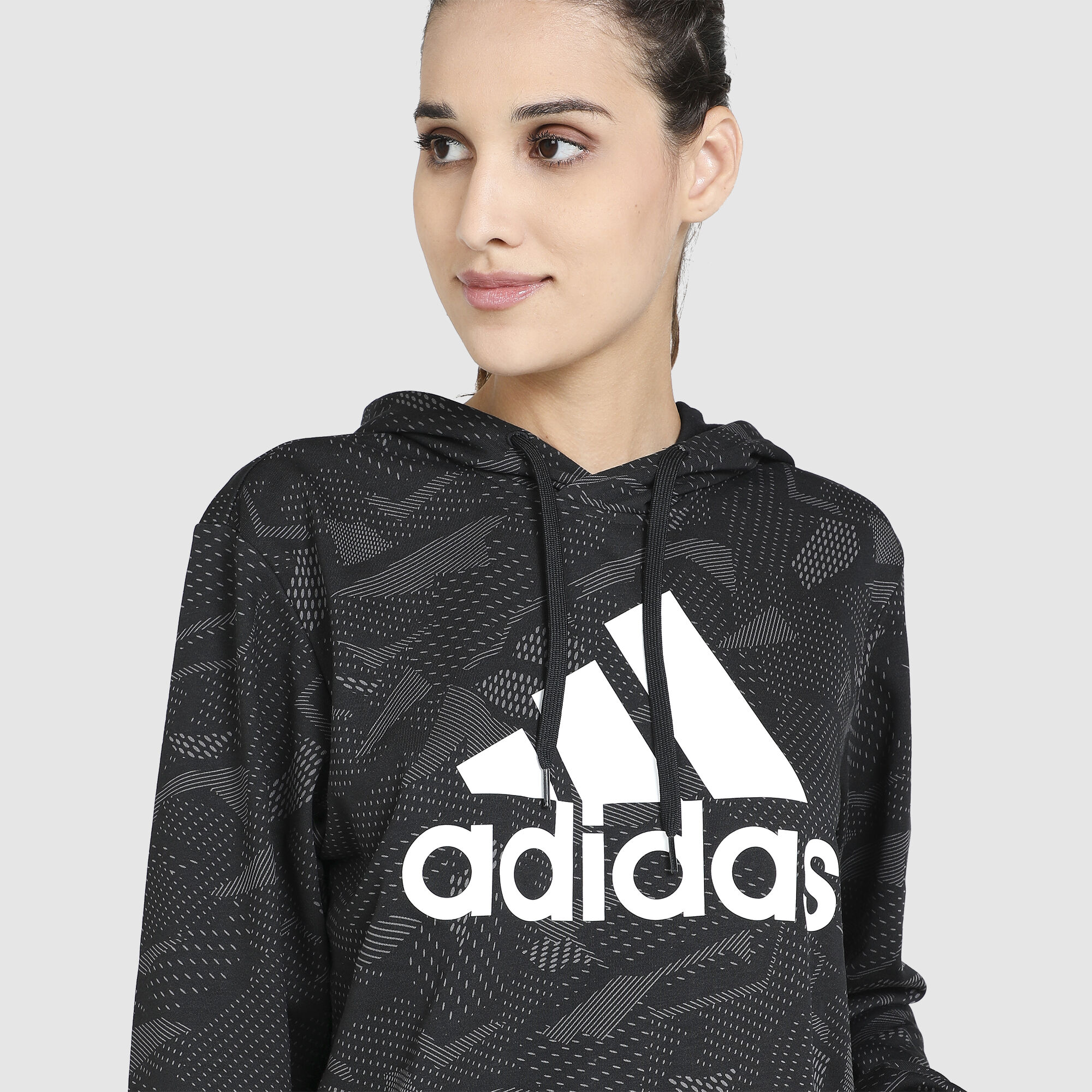 Women s Allover Print Essentials Hoodie