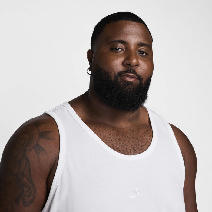 Nike Men's Sportswear Premium Essentials Tank Top White image number 7