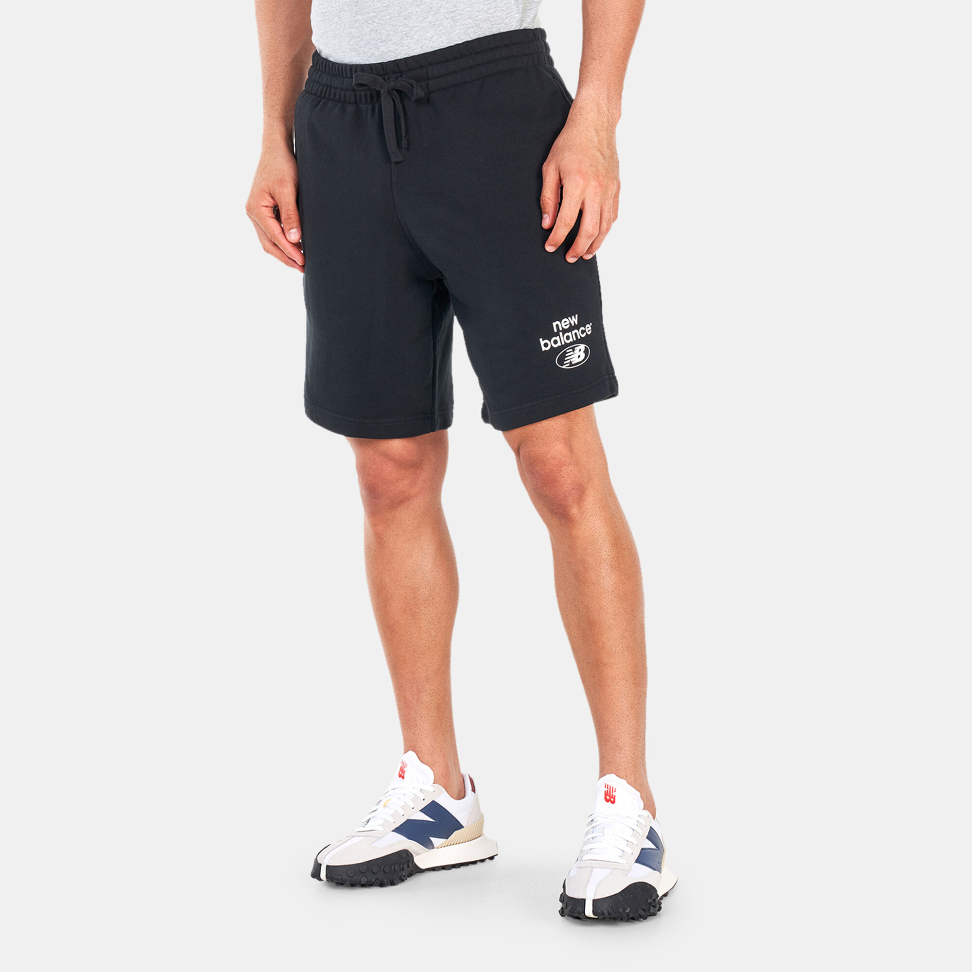 Men s Essentials Fleece Shorts Black New Balance in Kuwait SSS