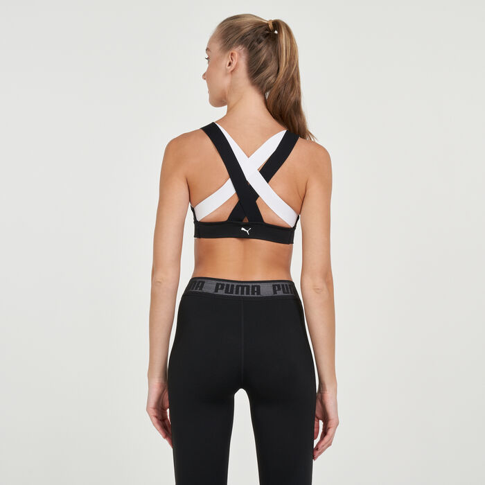 Puma Fitness Sports Bra for Women, Black/Cat Graphic price in Kuwait, Souq  Kuwait