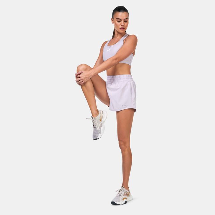 Nike Women's One Dri-FIT Brief-Lined Training Shorts Ivory image number 2