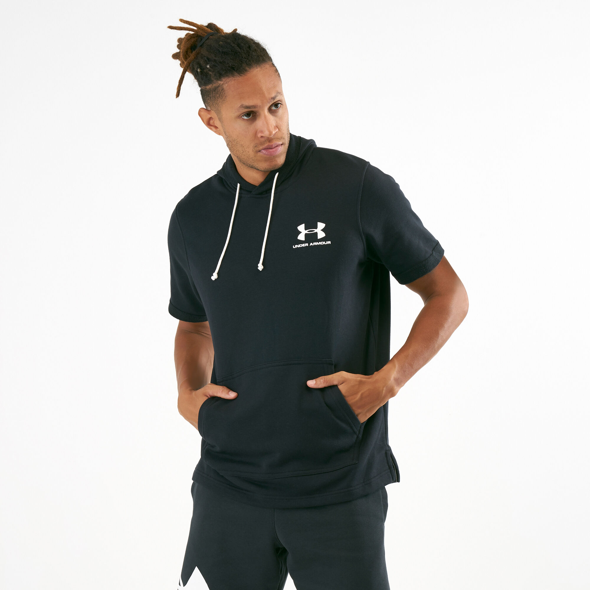 Men's ua sportstyle discount terry short sleeve hoodie