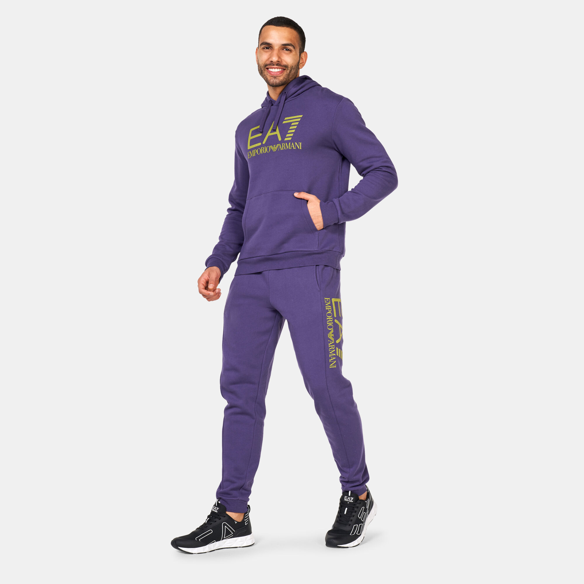 Buy EA7 Emporio Armani Men s Logo Pack Joggers Purple in Kuwait SSS