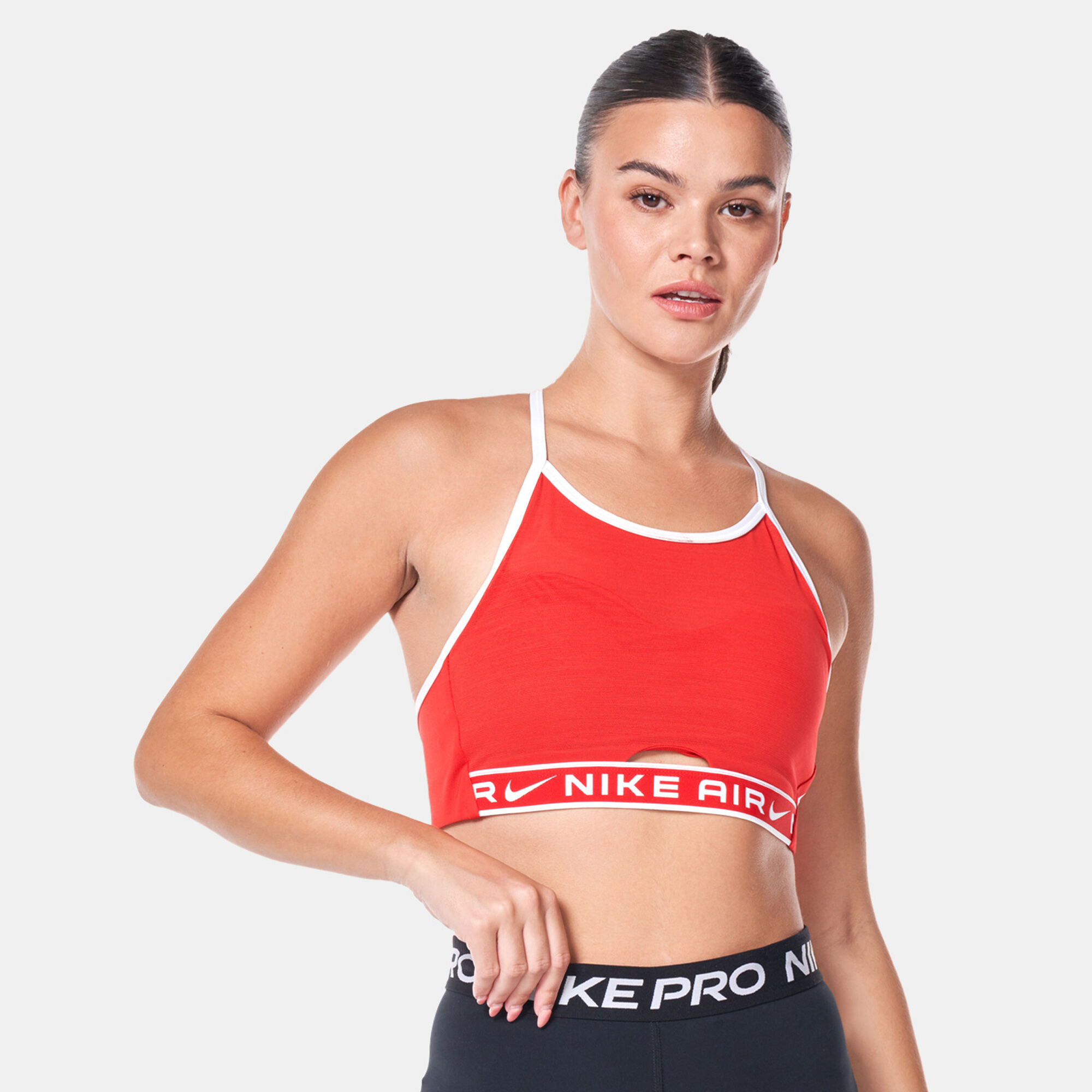 Women s Air Indy Light Support Padded Training Sports Bra Red Nike in Kuwait SSS