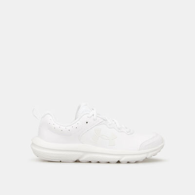 Under Armour Kids' UA Assert 10 Uniform Synthetic Running Shoe (Older Kids) White