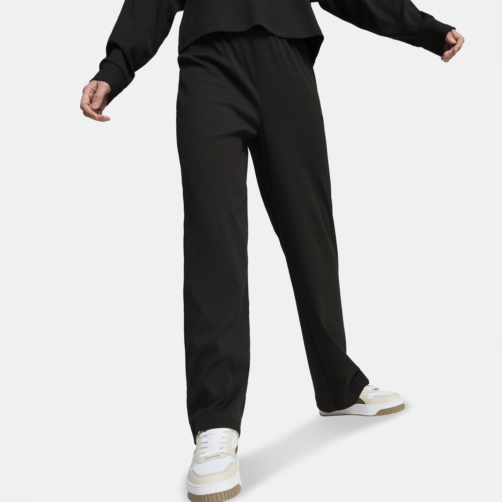 Women s Essential Elevated Pants Black PUMA in Kuwait SSS