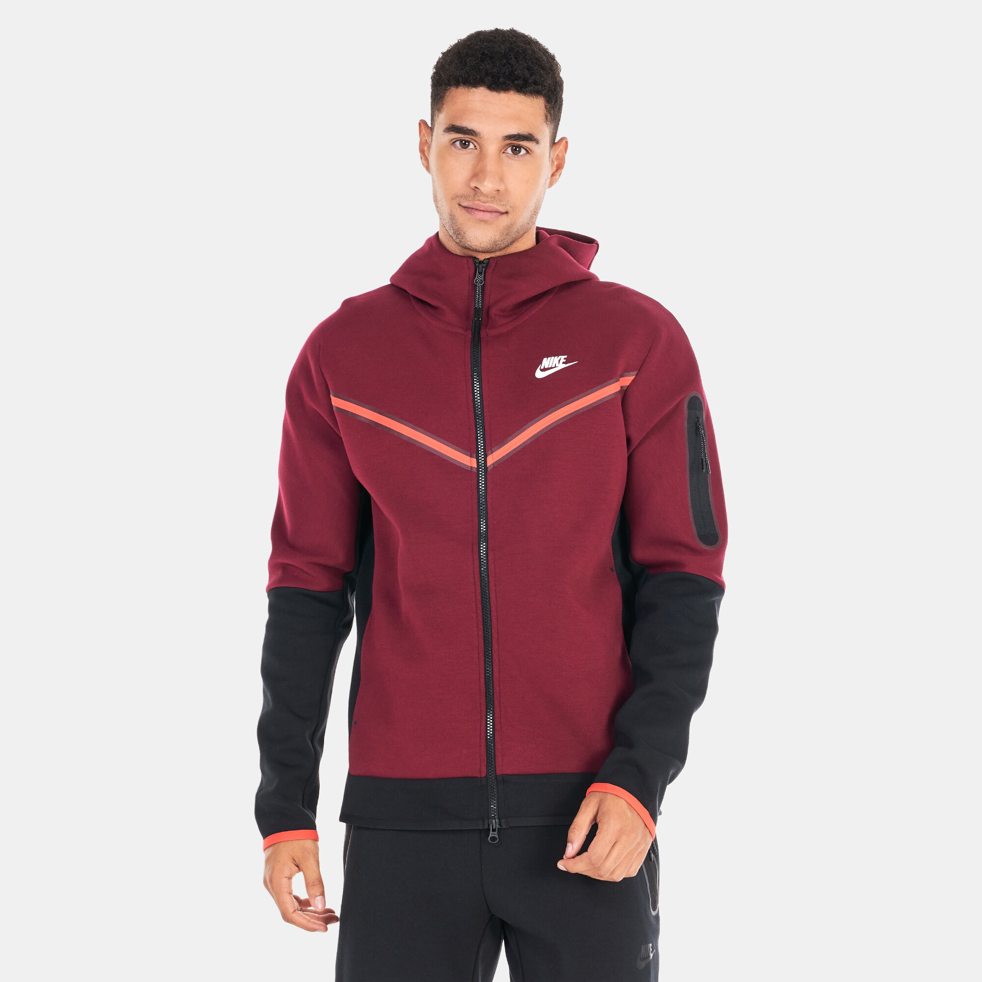 Men s Sportswear Tech Fleece Full Zip Hoodie Maroon Nike in Kuwait SSS