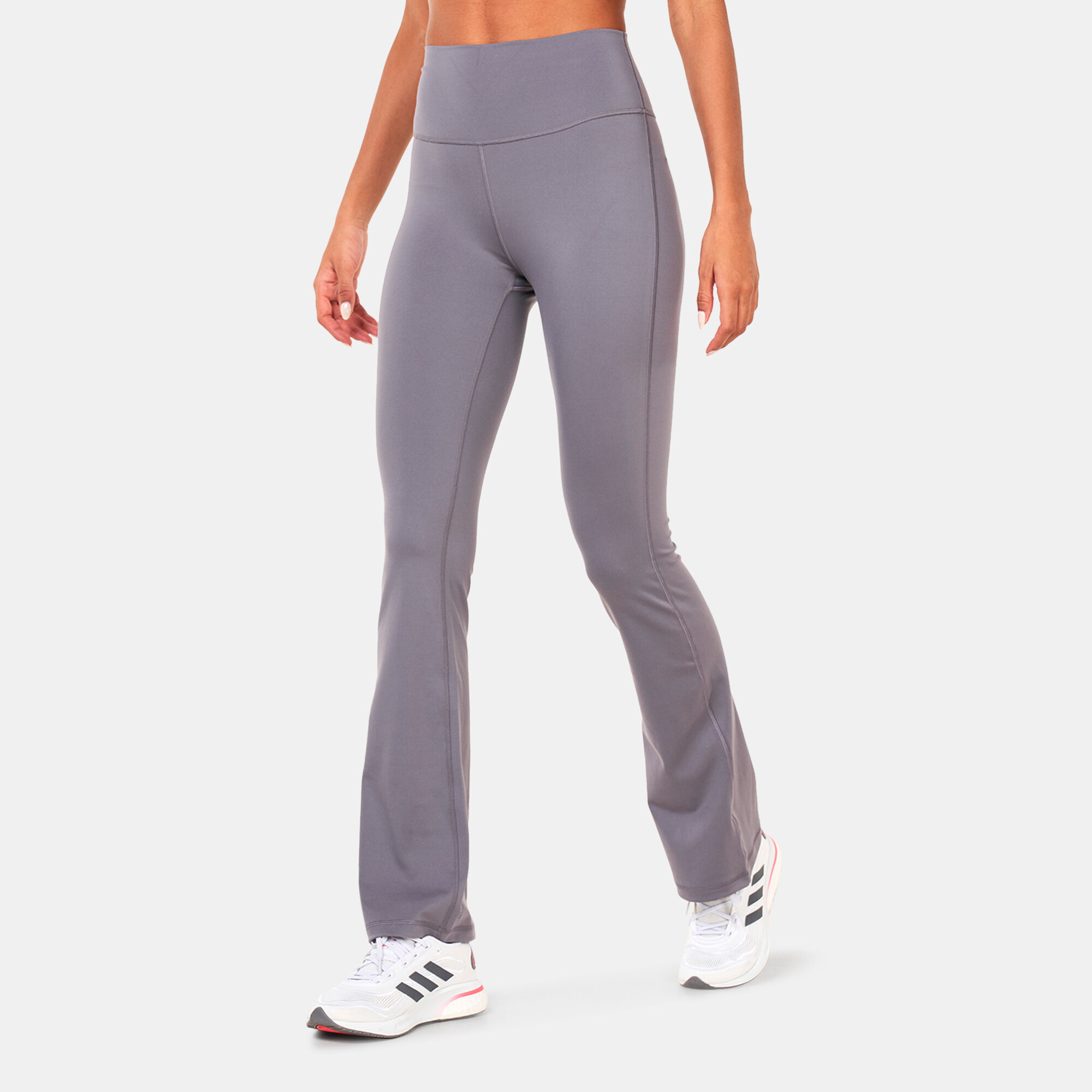Women s Yoga Studio Flared Leggings Grey adidas in Kuwait SSS