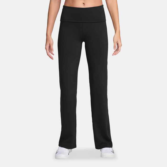 Nike Women's One Dri-FIT Fold-Over Yoga Pants Black image number 0