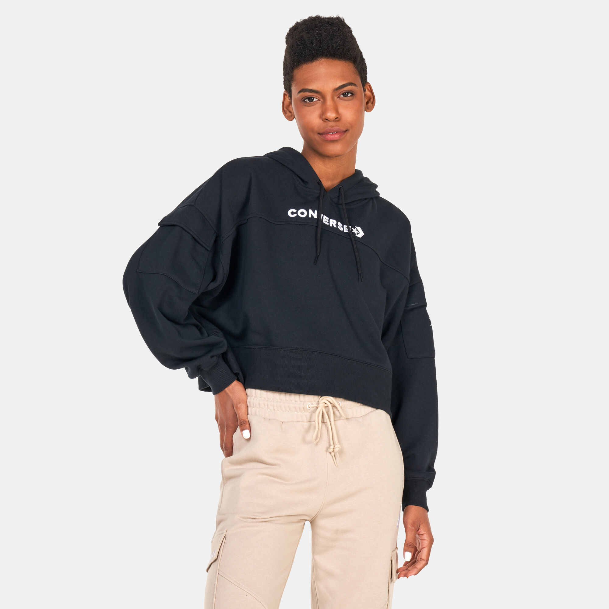 Converse crop hoodie best sale