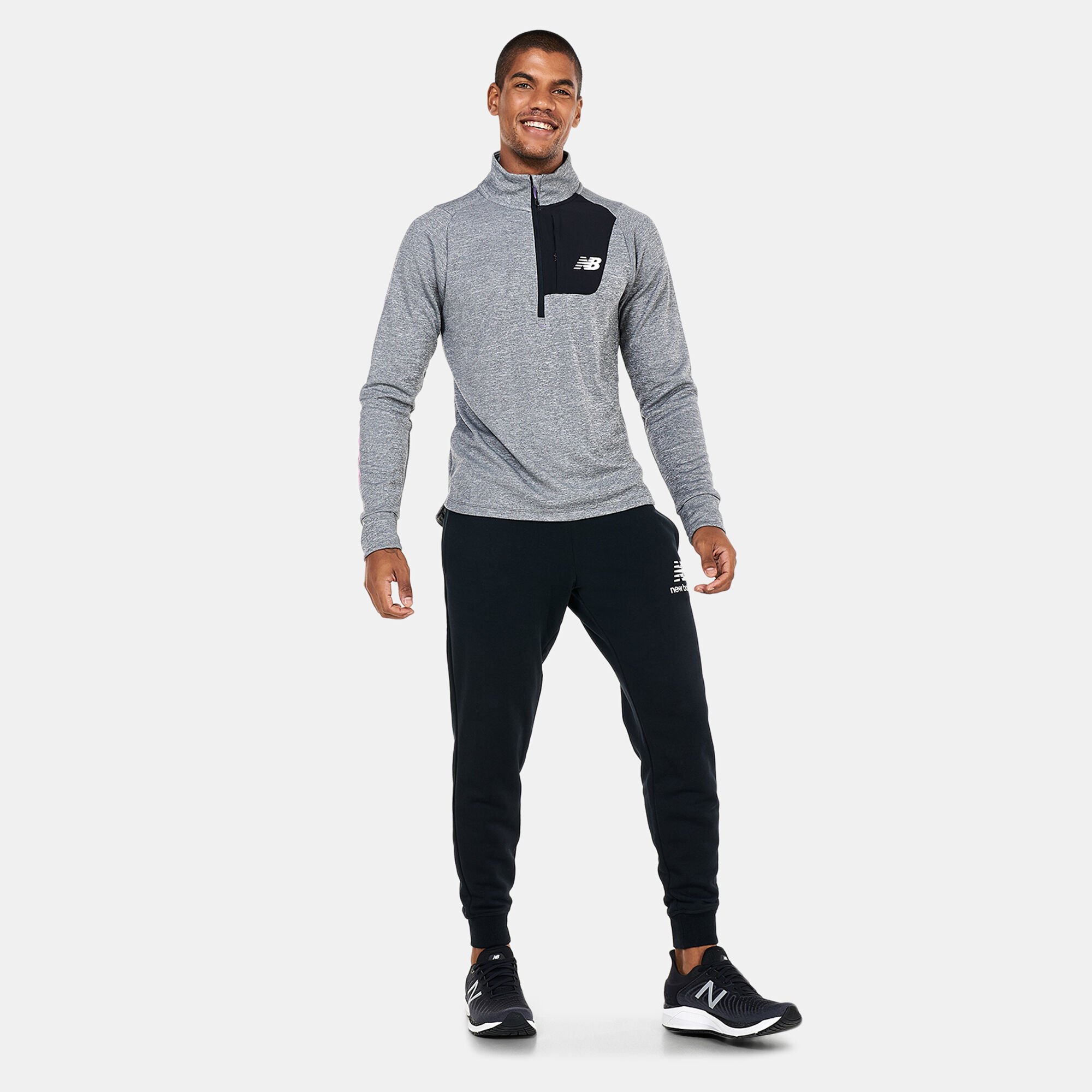 New balance men's impact half zip top top