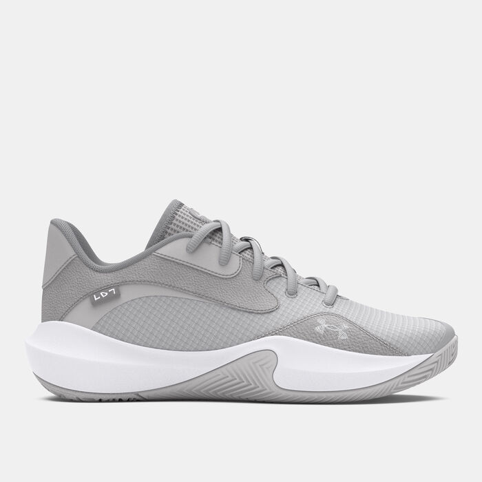 Under Armour Lockdown 7 Low Basketball Shoes Grey image number 0