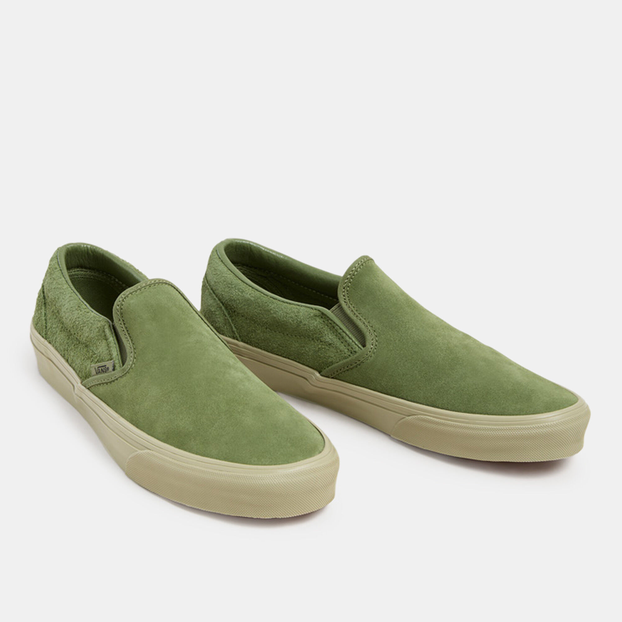 slip on vans green