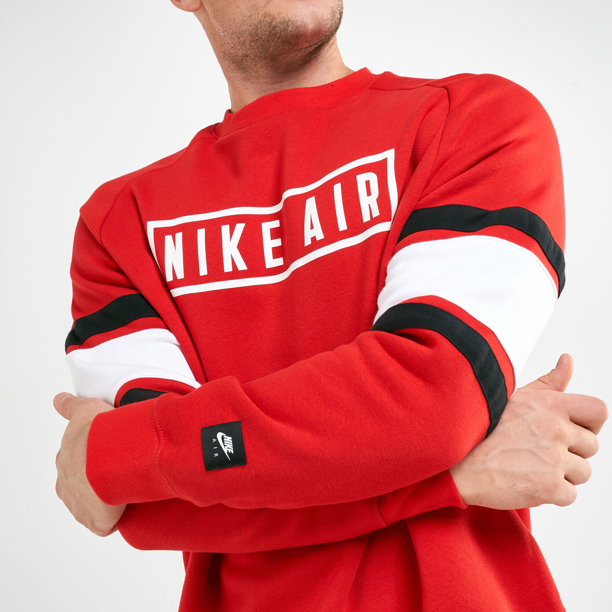 Nike air crew sweatshirt red clearance