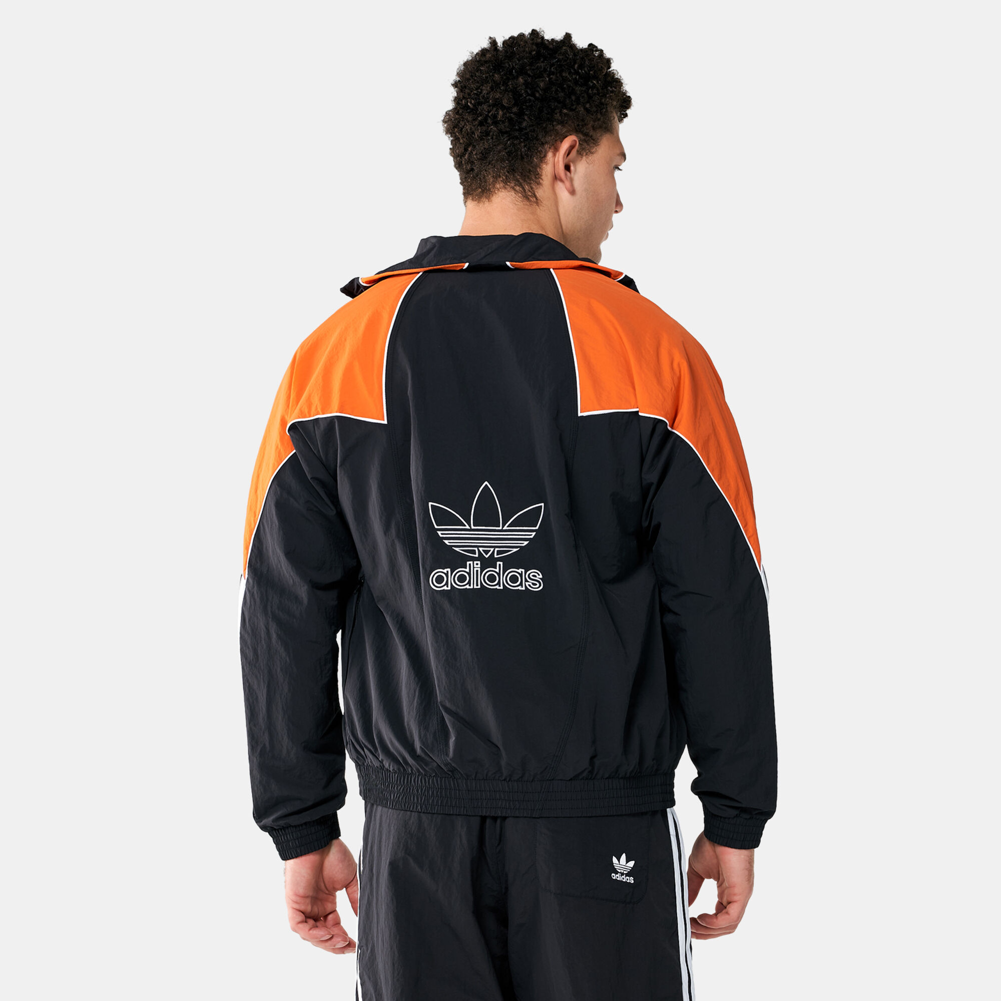 Buy adidas Men s Big Trefoil Abstract Woven Track Jacket Black in