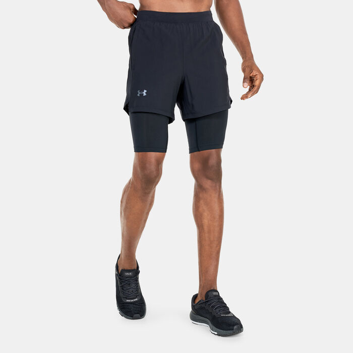 Under Armour Men's UA Launch 5-Inch 2-in-1 Shorts Grey image number 0