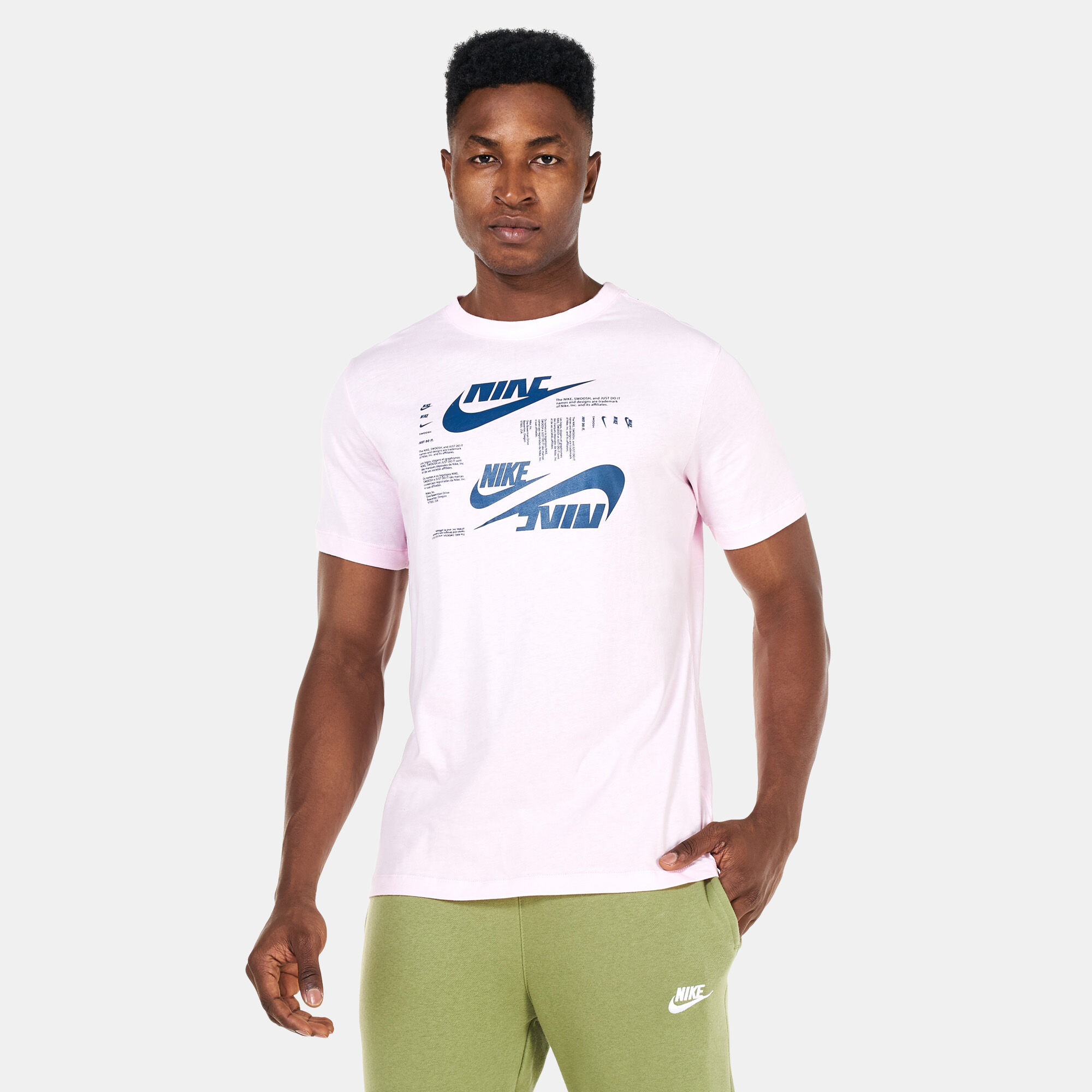 Pink and white nike shirt store