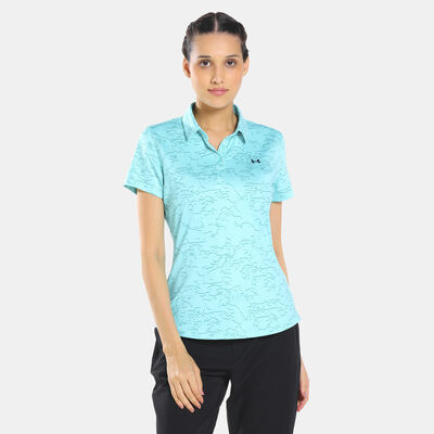 Under Armour Women's Playoff Printed Polo - Pink, SM